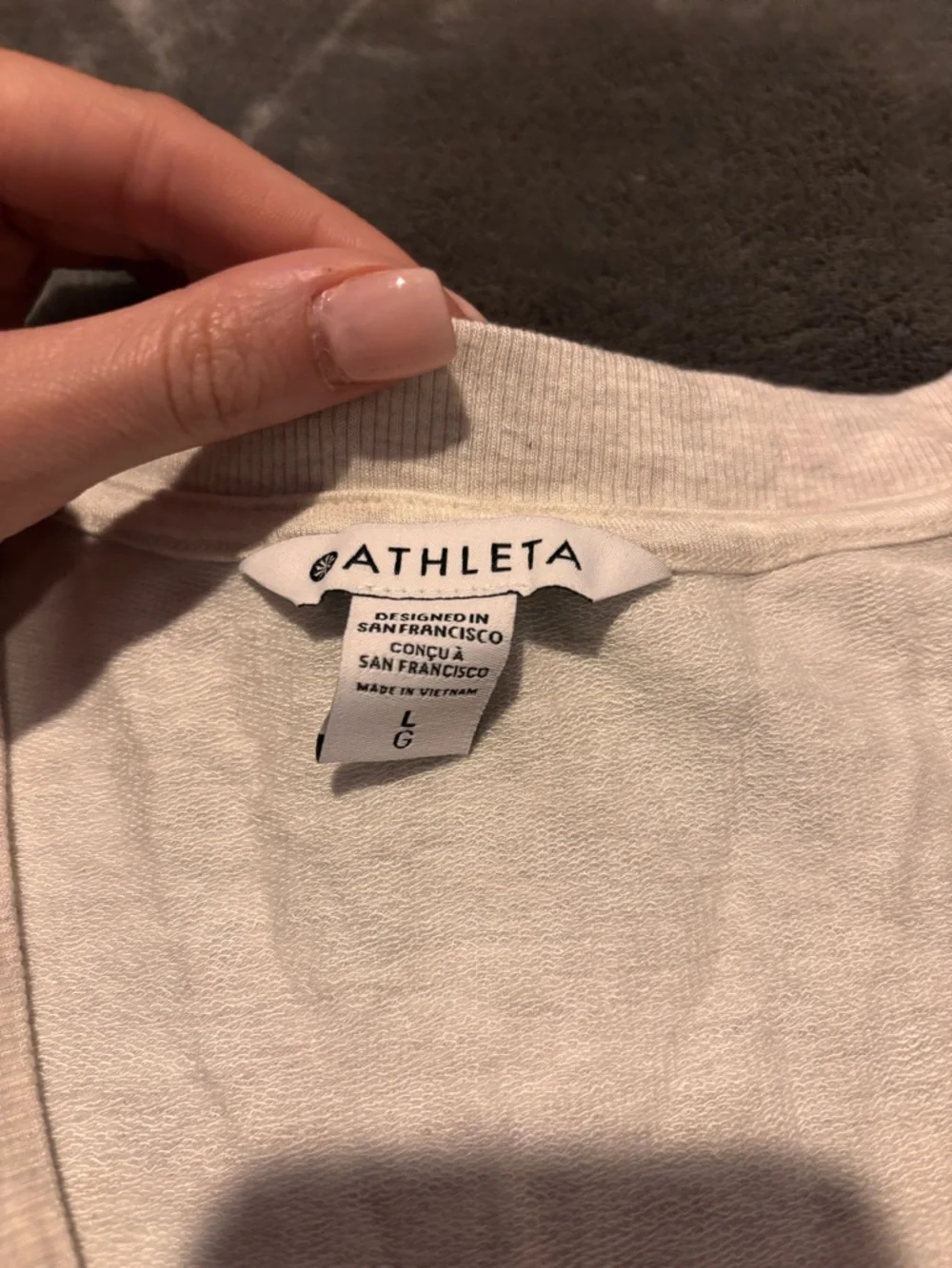 Athleta Light Grey Tee - Picture 2 of 3